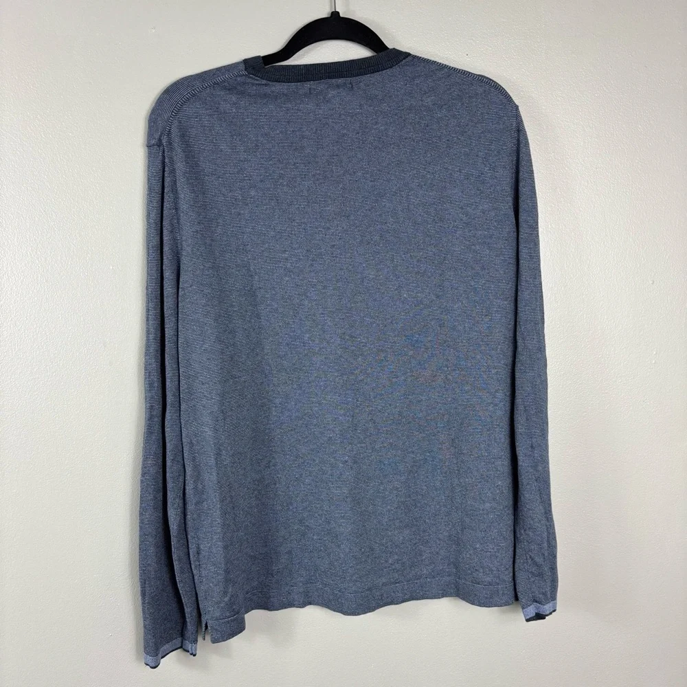 Banana Republic Luxury Blend Micro Stripe‎ Thin Sweater Size L